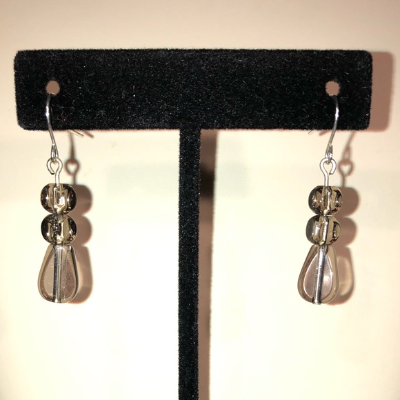 Greens and Brown Glass Necklace and Earring Set - Picture 5 of 8